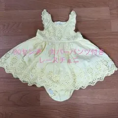 baby GAP イエロー刺繍ワンピース 12-18ヶ月