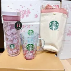 スタバSAKURA2025 カラーチェンジングタンブラーショルダーバッグ耐熱マグ