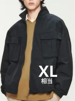 美品H＆Mウインドプルーフ&ウォーターリペレントジャケットXLブラック