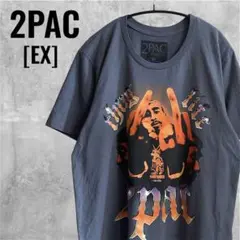 2PAC/Tupac Shakur/Tシャツ/ラップ/ヒップホップ/グレー/EXのサムネイル