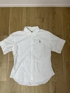 ラルフローレン ポロシャツ 半袖 ホワイト ポロプレイヤー刺繍