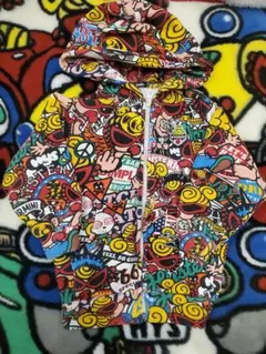 ば*ぃ様 ヒスミニ　総柄パーカー90