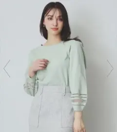 index　ニット　サイズ36 ミントグリーン新品未使用タグ付きコットン