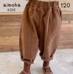 120【新品】aimoha アイモハ 切り替えカーゴチノパンツ ブラウン 韓国服