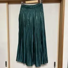 earth music&ecology グリーン リバーシブルロングスカート　F