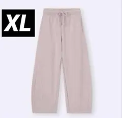 GU スウェットバレルレッグパンツ　ピンク