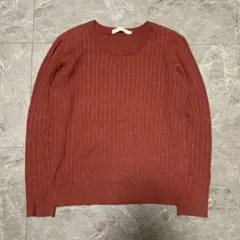 AMERICAN EAGLE リブ編み長袖セーター ピンクオレンジ系 g3のサムネイル