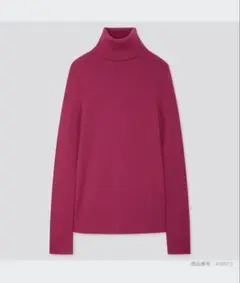 UNIQLO メリノリブタートルネックセーター　ピンク