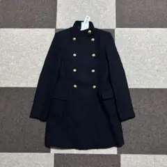 【✨新品】ZARA（ザラ）金ボタン ダブルブレスト ナポレオンコート　ネイビー