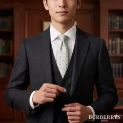 【美品】バーバリー ネクタイ ホースロゴ ペイズリー柄 ドット シルク 高級