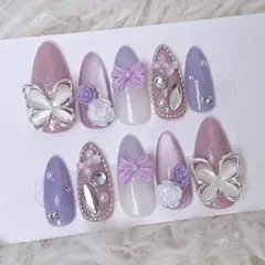 〚現品〛ワンホン ちゅるん フレンチガーリー 推しネイル BTS 埋めつくし