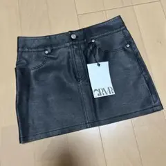 新品タグ付き　GROVE レザーミニスカート　S グローブ