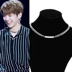 w99 新品☆プレート ネックレス☆シルバー☆メンズ レディース 124のサムネイル