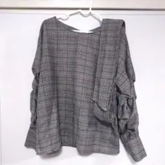 ナイスクラップ フリル付きチェック柄ジャケット - メルカリ