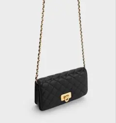 CHARLES & KEITH クレシダ キルトプッシュロッククラッチ