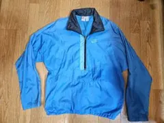 90's NIKE ハーフジップ ナイロンジャケット ライトブルー 表記(XL)