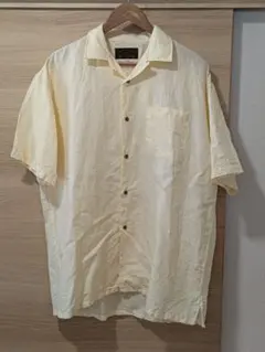 90s 開襟　ヘンプ　コットン　シャツ　ベージュ　生成りのサムネイル