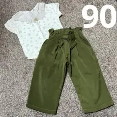 90サイズ　2点セット　半袖トップス　Tシャツ　夏服　ベビー　女の子