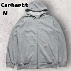 カーハート スウェット パーカー フーディー フルジップ 裏起毛 グレー Mのサムネイル