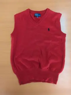 Polo Ralph Lauren 赤 Vネック ベスト 120cm