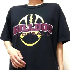 ラッセルアスレティック ブルドッグカレッジTシャツ ブラック黒色L古着