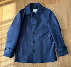 SHIPS スーパー160'S メリノウール メルトン シングル ピーコート L