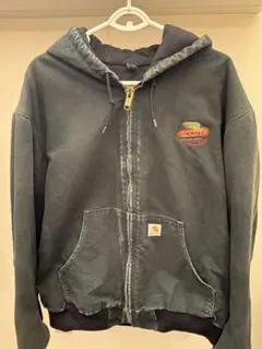 カーハート モスグリーン　アクティブジャケット　企業ロゴ