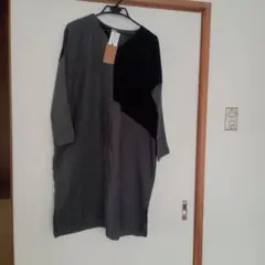 超お買い得❗️Pastel Leaf 長袖チュニック グレー sizeM