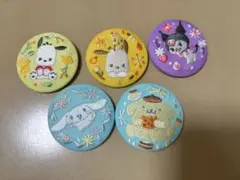 サンリオ　刺繍缶バッチ 5個セット