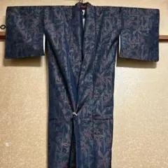 お値下！未使用トール大島紬。アンティーク裄66.肩身丈174 昨年パールトン加工