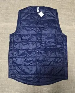 【未使用品】glimmer グリマー ノーカラー インナーベスト 　ネイビー　S