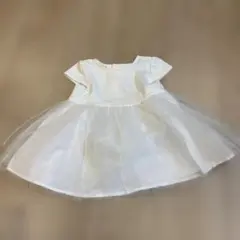 COMME CA FOSSETTEのホワイト チュールスカート ワンピース