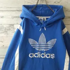 希少サイズ☆アディダス 刺繍ビッグロゴ パーカー フーディー 2XO