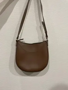 レザータッチワンハンドルバッグ　ショルダーバッグ　ブラウン