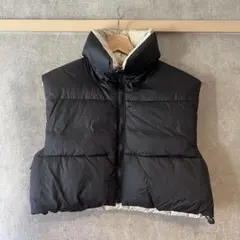 ZARA ダウンベスト ショート丈　黒