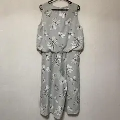 GRL グレイル　花柄オールインワン グレー系