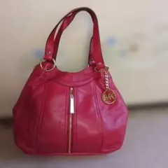 【美品】 マイケルコース ショルダーバッグ ワンショルダー レザー濃い 紅色　赤