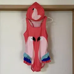 【新品未使用・キャップ付】120〜130 ワンピース水着 海外風