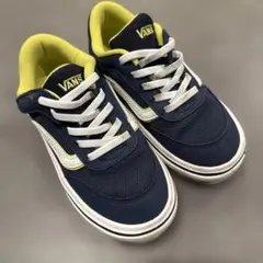 VANS キッズ スニーカー ネイビー/イエロー　19センチ
