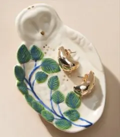 福フクロウのアクセサリーディッシュ新品