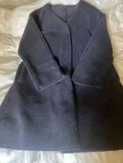 relume Vネック フェイクムートンコート ボア　ネイビー