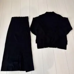 GRL グレイル　マトンスリーブトップスxスカートニットセットアップ
