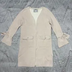 美品✨ Rirandture ノーカラージャケット カーディガン ピンクのサムネイル