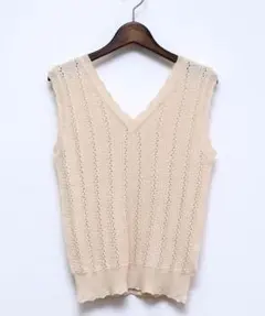 クリームニットタンク(cepo)