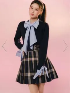 snidel　ボウタイドッキングニットプルオーバー