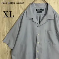 【希少カラー】ラルフローレン　ロゴ無し　シルク混オープンカラーシャツ　XL
