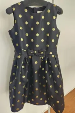 ケイト・スペード【新品未使用】ワンピース　ドット柄ブラック１５０cm