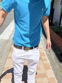 Polo by Ralph Lauren 水色スリムフィット ポロシャツ