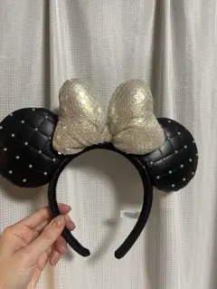 ミッキー耳カチューシャ 黒と白