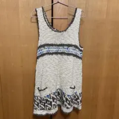 ノルディック柄ニットベスト Lサイズ